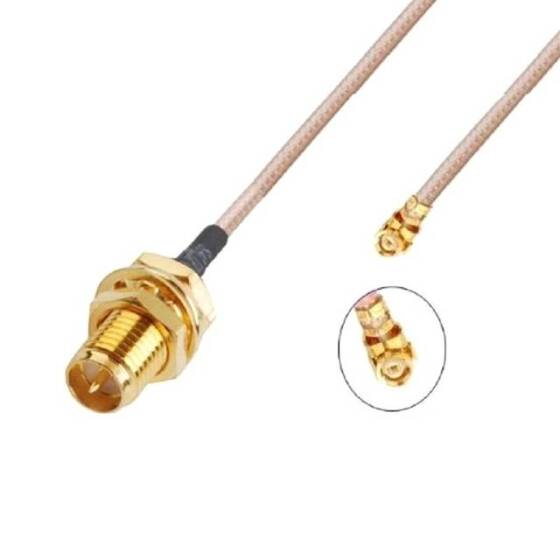 100cm IPEX1 - RP-SMA Dişi Konnektör Kablosu 11mm RG178 - 2