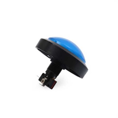 100mm 12V Işıklı Oyun Makinesi Butonu - Mavi - 2