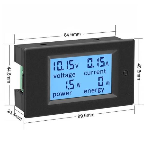 100V 20A OLED Dijital Test Cihazı Amp Volt Güç ölçer Zaman Kapasitesi Enerji Sıcaklığı - 6