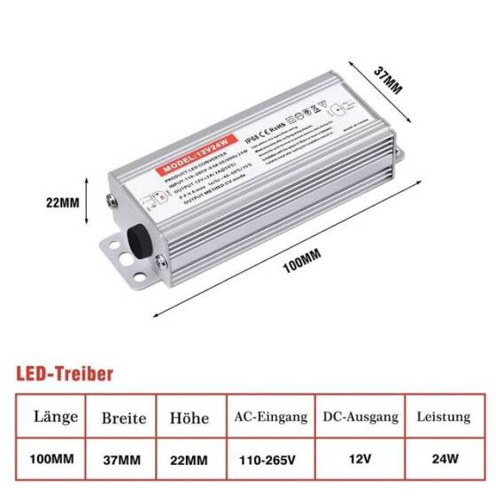 100W 12V 8.3A Su Geçirmez Güç Kaynağı FY-12-100W - 3