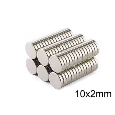10X2mm Neodyum Güçlü Mıknatıs - Neodim Magnet - Görsu Elektronik