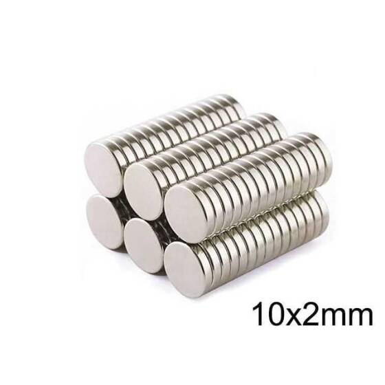 10X2mm Neodyum Güçlü Mıknatıs - Neodim Magnet - 1