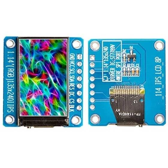 1.14 inç 135x240 RGB TFT IPS LCD Modül 8 Pin ST7789 Çip - 5