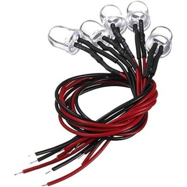 12-18V 10mm Sarı LED 20cm Kablolu - 5