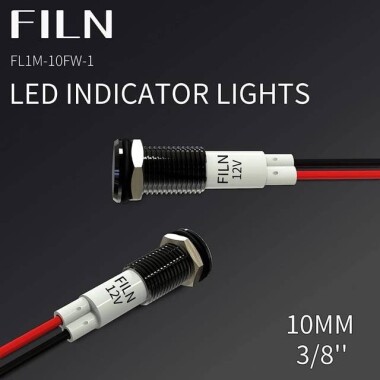 12-18V 10mm Şeffaf Yeşil LED 20cm Kablolu - 2