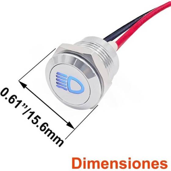 12-18V 5mm Mavi LED Metal Led Yuvası Dahil 20cm Kablolu - 2