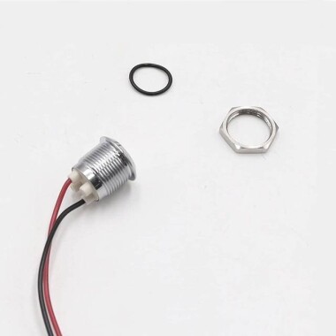 12-18V 5mm Mavi LED Metal Led Yuvası Dahil 20cm Kablolu - 4