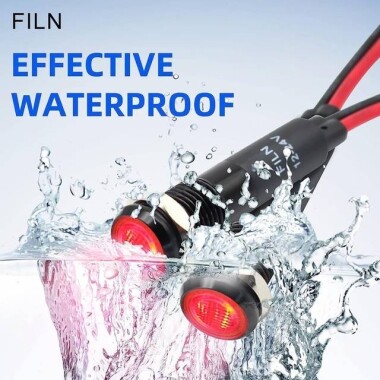 12-18V 8mm Mavi LED 20cm Kablolu - 5