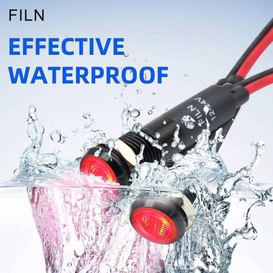 12-18V 8mm Mavi LED 20cm Kablolu - 5