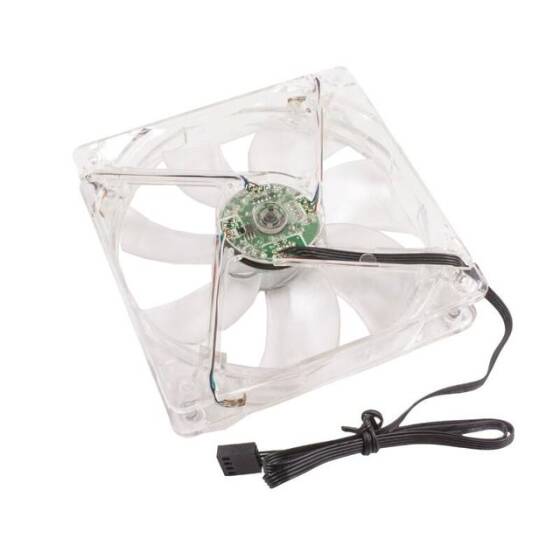 120x120x25mm 12V 0.1A Fan 4 Kablolu - Işıklı RGB Bilgisayar Kasa Fanı - 1