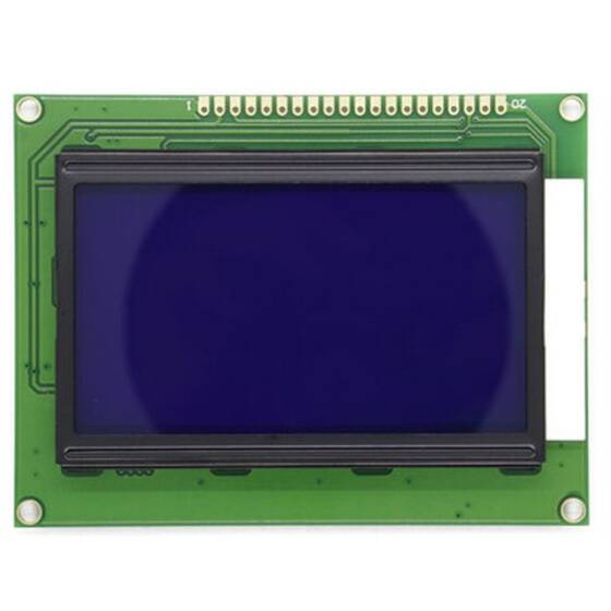 12864-6 V2.0 Grafik LCD Ekran Modülü - Mavi Renkli - 1