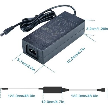 1.2M Kablo 3 Pin 12V 5A Adaptör Şerit Led Güç Kaynağı US Fişli - 4