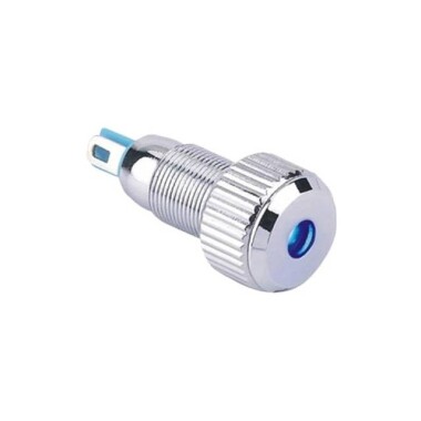 12mm 10-24V Mavi LED Metal Sinyal Lambası - Metal İndicator Light - 2