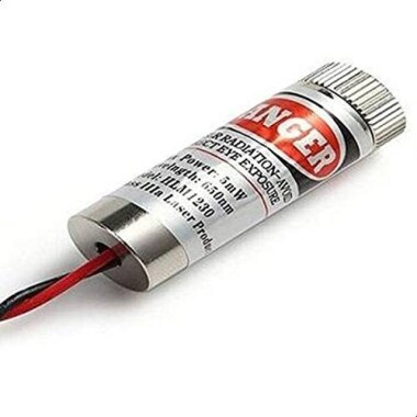 12mm 650nm 5mw Kırmızı Çapraz Kafalı Lazer (Dc 3-5V) - 1