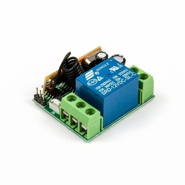 12V 1 Kanal Röle Modülü 433Mhz Kablosuz Uzaktan Kumanda 2 Butonlu - 1