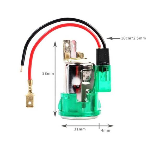 12V 120W Işıklı Oto Çakmaklık - Kırmızı - 2