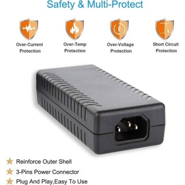 12V 7A 84W ABD Çift Kablolu Entegre Güç Adaptörü - 3