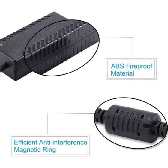 12V 7A 84W ABD Çift Kablolu Entegre Güç Adaptörü - 5
