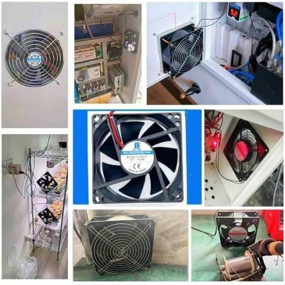 12V DC 0-25A 8025 Yağ İçeren Fan-XH2-54-2P 30cm Kablo Boyutu:80x80x25mm - 4