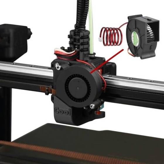 12V DC 0.0-33A 7530 Çift Bilyalı Santrifüj Fan-XH2-54-2P 30cm Kablo Boyutu:75x75x30mm - 5