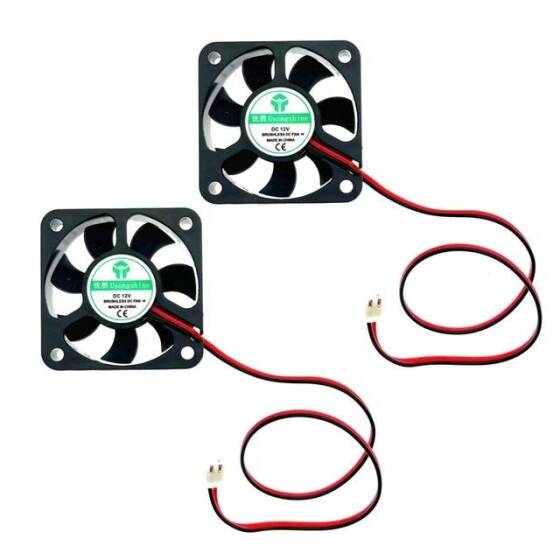 12V DC 5010 Çift Bilyalı Fan-XH2-54-2P 12cm Kablo Boyutu:50x50x10mm - 1