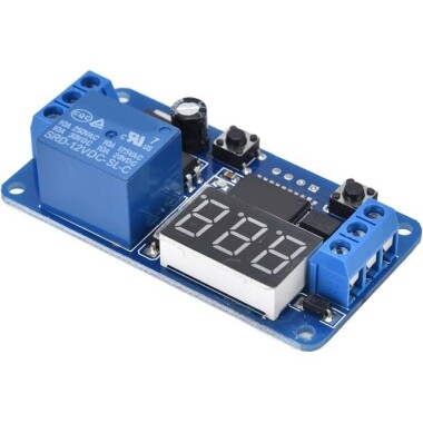 12V Harici Tetik-Gecikme Röle Modülü Zaman Ayarlı Led Dijital Göstergeli - 3