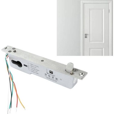 12V/24V Evrensel Dokuz Telli Elektrik Gömme Kilit Güç Kapalıyken Kilit Boyutu:200x38x28mm - 5