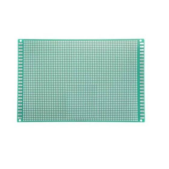 12x8cm Tek Yüzlü Delikli Pertinaks - Prototip PCB - 1