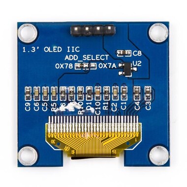 1.3 inç I2C IIC OLED LCD Modül 4 Pin Beyaz SH1106 Çip (VCC GND) - 1