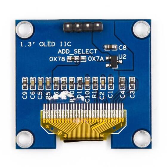 1.3 inç I2C IIC OLED LCD Modül 4 Pin Beyaz SH1106 Çip (VCC GND) - 2