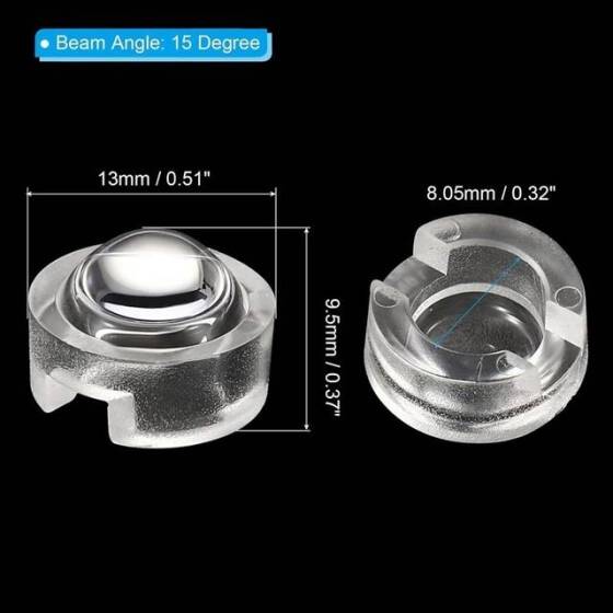 13mm POWER LED Boncuk Lensi 15 Derece - 2