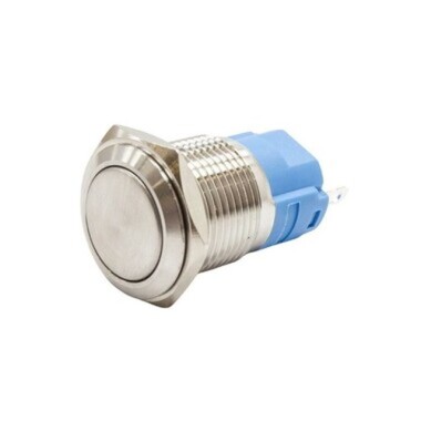 16A-P1 16mm Düz Yaylı Metal Buton - 1