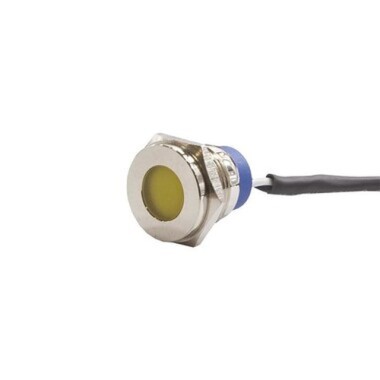 16mm 24v Sarı Led Metal Kablolu Sinyal Lambası IP67 GQ16T-Y - Görsu Elektronik