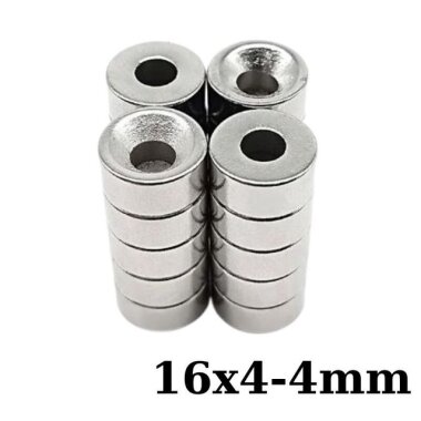 16X4-4mm Havşa Delikli Neodyum Güçlü Mıknatıs - Neodim Magnet - Görsu Elektronik