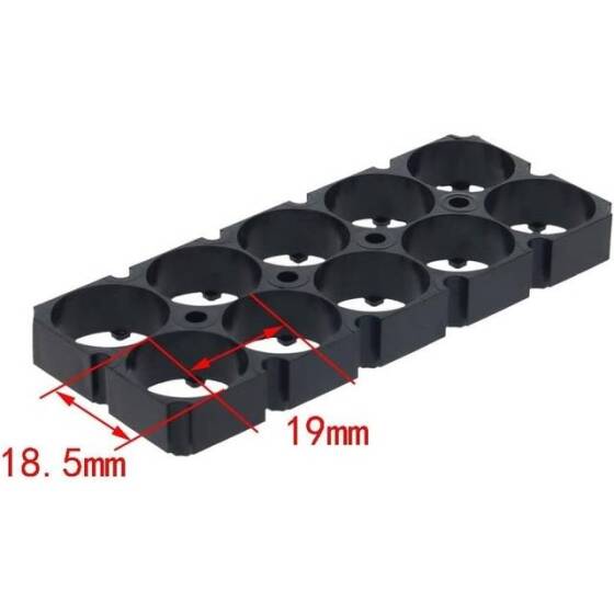 18.5mm Delik Çaplı 2x5 10'lu 18650 Pil Tutucu - 3