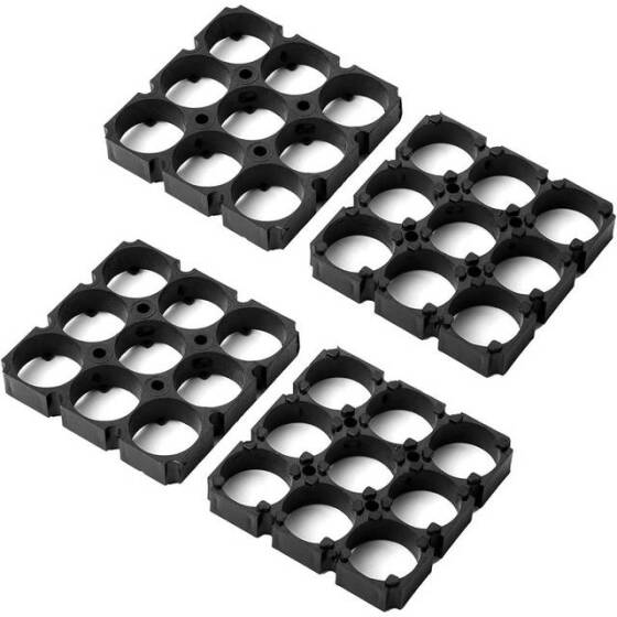 18.5mm Delik Çaplı 3x3 9'lu 18650 Pil Tutucu - 1