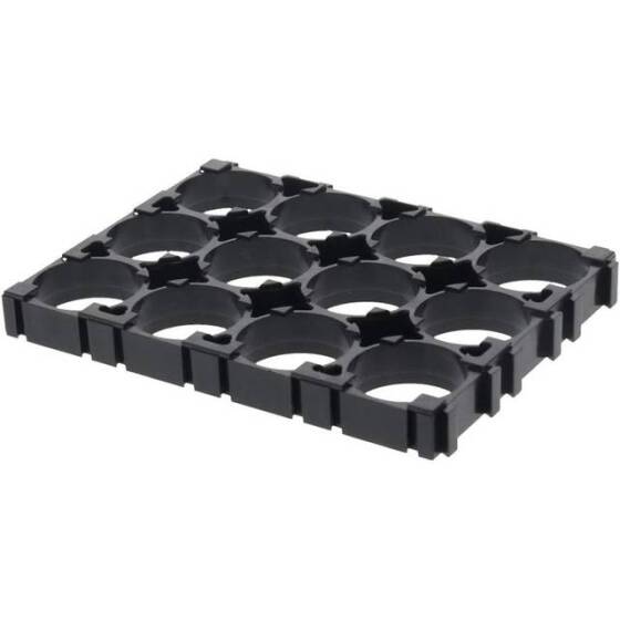 18.5mm Delik Çaplı 3x4 12'li 18650 Pil Tutucu - 1