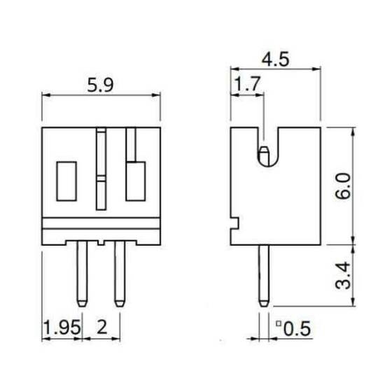 2 Pin JST-PH 2.0 Tunik Konnektör Erkek - 2