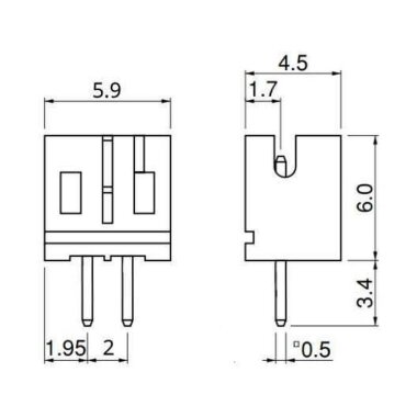 2 Pin JST-PH 2.0 Tunik Konnektör Erkek - 2