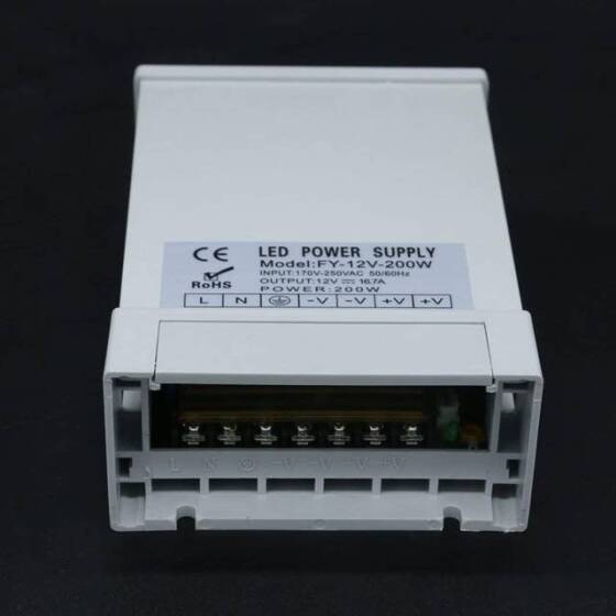 200W 12V 16.7A Su Geçirmez Güç Kaynağı FY-12-200W - 2