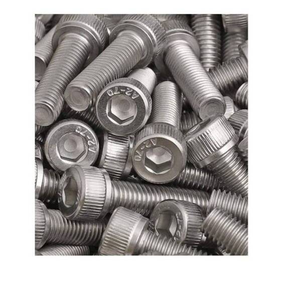 201 Paslanmaz Çelik Silindirik Altıgen Soket Başlı Vida M2.5 5mm - 3