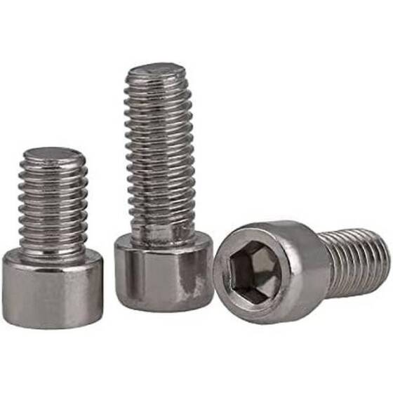 201 Paslanmaz Çelik Silindirik Altıgen Soket Başlı Vida M3 6mm - 4