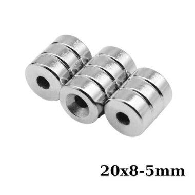 20x8-5mm Havşa Delikli Neodyum Güçlü Mıknatıs - Neodim Magnet - Görsu Elektronik