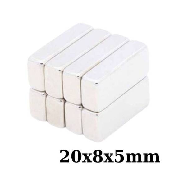 20x8x5mm Neodyum Güçlü Mıknatıs - Neodim Magnet - 1