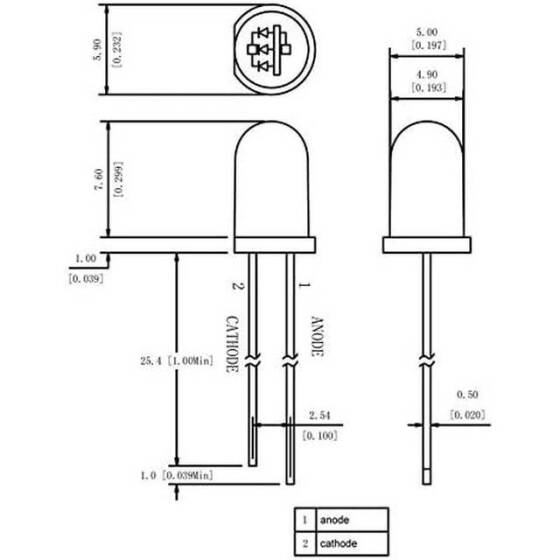 22-28V 5mm Su Şeffaf RGB Yavaş Flaşör LED Metal Led Yuvası Dahil 20cm Kablolu - 5