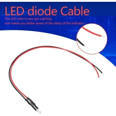 220V 3mm Turuncu LED 20cm Kablolu - 2