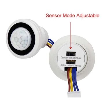 220V Hareket Pır Sensörü - Otomatik Lamba Sensörü - 2