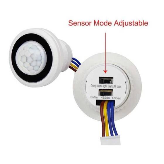 220V Hareket Pır Sensörü - Otomatik Lamba Sensörü - 2