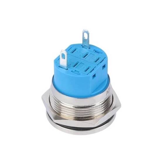 22mm 3-9V Beyaz LED Metal Sinyal Lambası - Metal İndicator Light - 2