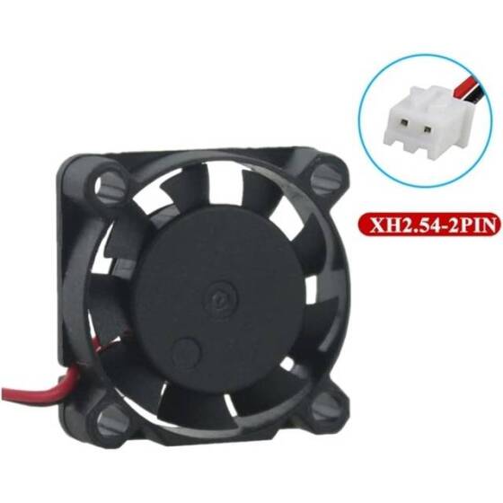 24V DC 2507 XH2-54-2P 30cm Kablolu Hidrolik Fan:25x25x7mm - 4